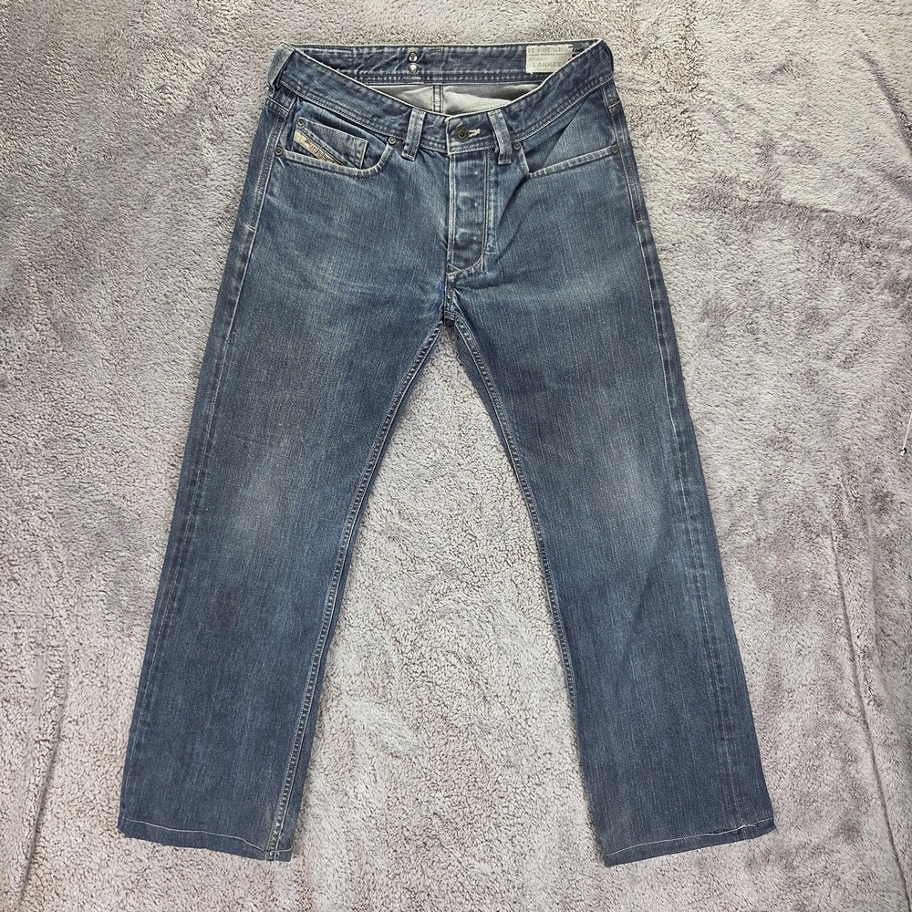 Diesel Jeans Mens 29x34 Blue Larkee Regular Straight Italy Altered Hem 008S7